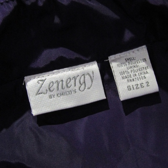 Chico's Zenergy Purple Zip Front Jacket - Picture 5 of 5